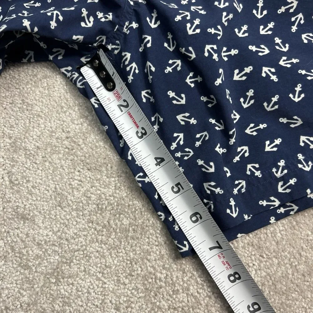 J.Crew  100% Nylon Men’s 32 Anchor‎ Print Shorts Pockets Drawstring
